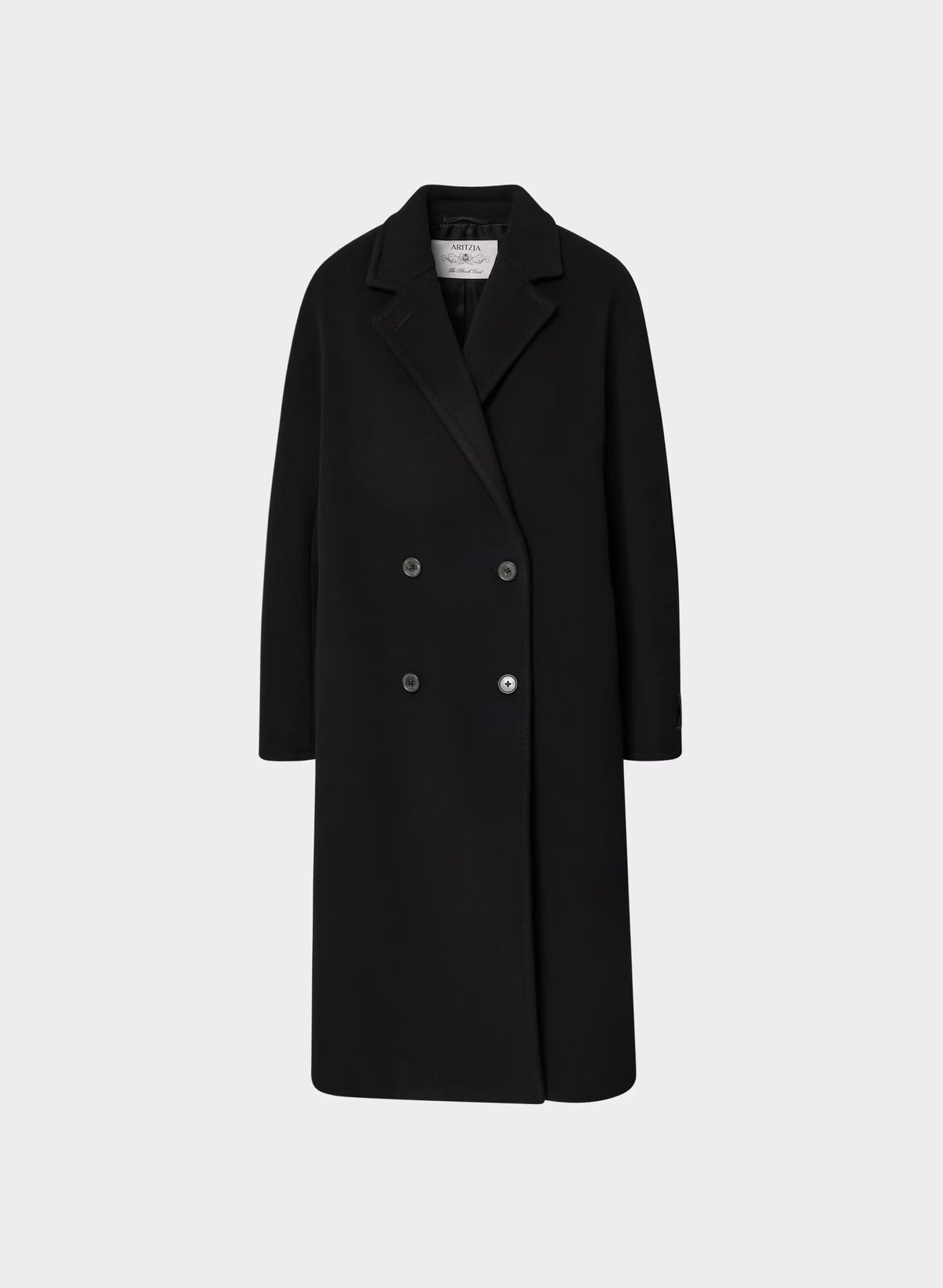 Double-Breasted Wool Cashmere Coat - Herringbone