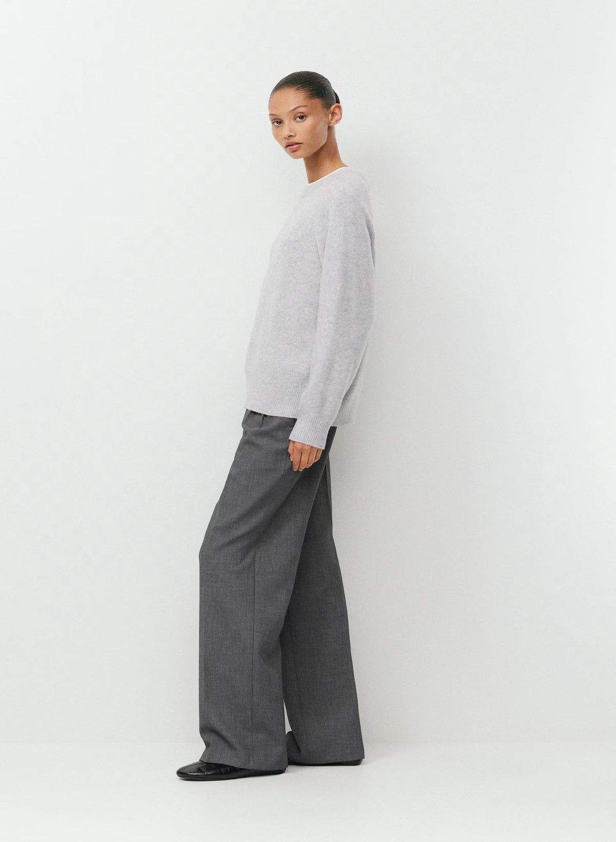 Wool Cashmere Raglan Sweater - Olive