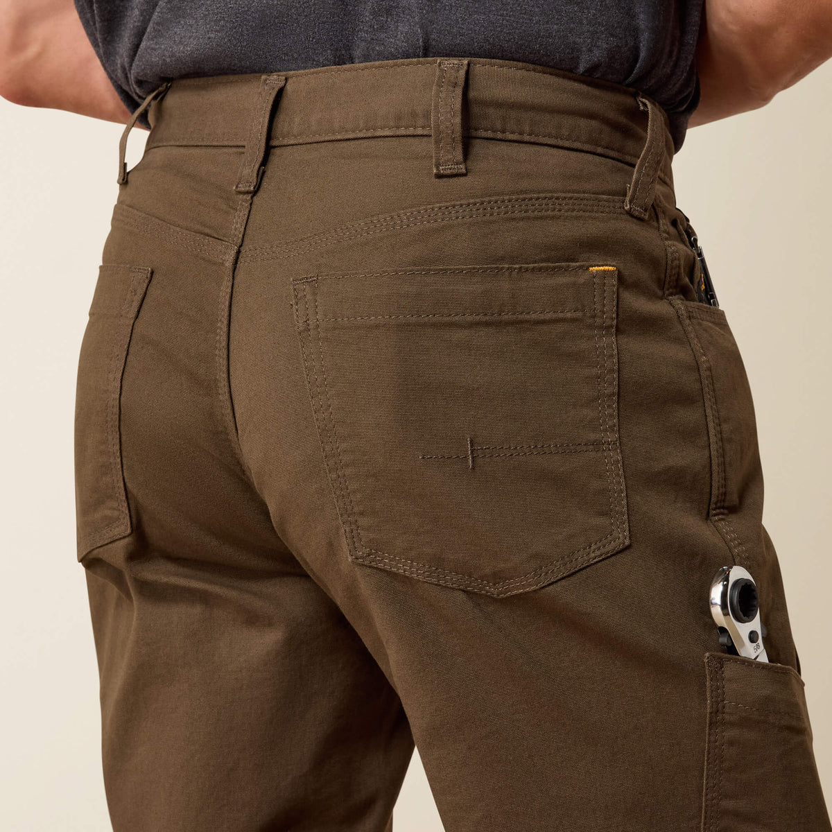 Men's Relaxed Stretch Canvas Work Pants - Khaki