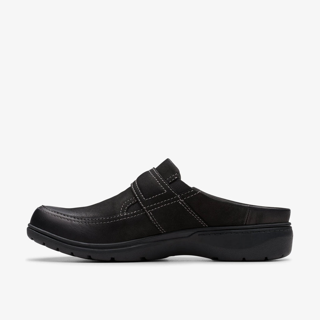 Nubuck Slip-On Mule - Black