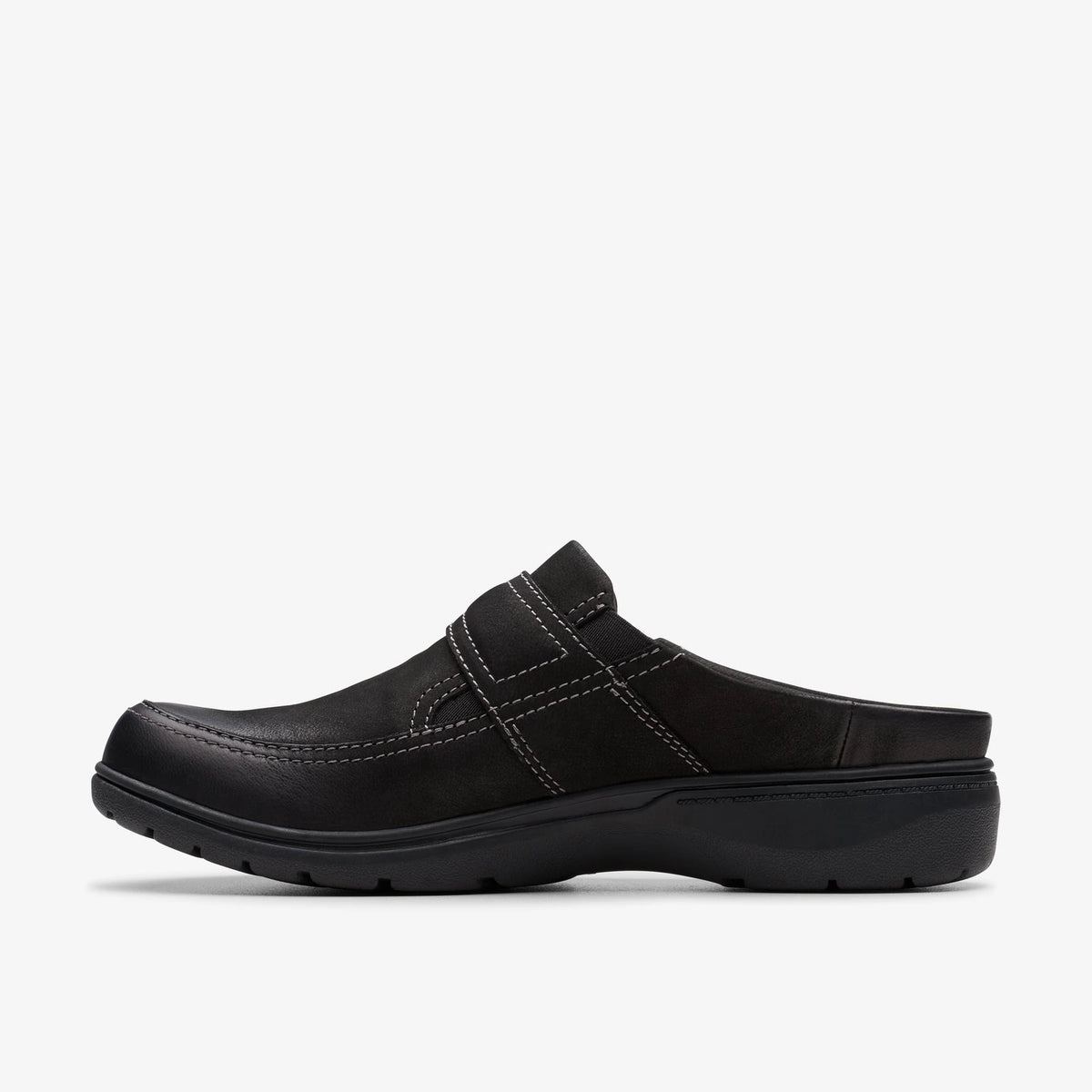 Nubuck Slip-On Mule - Black