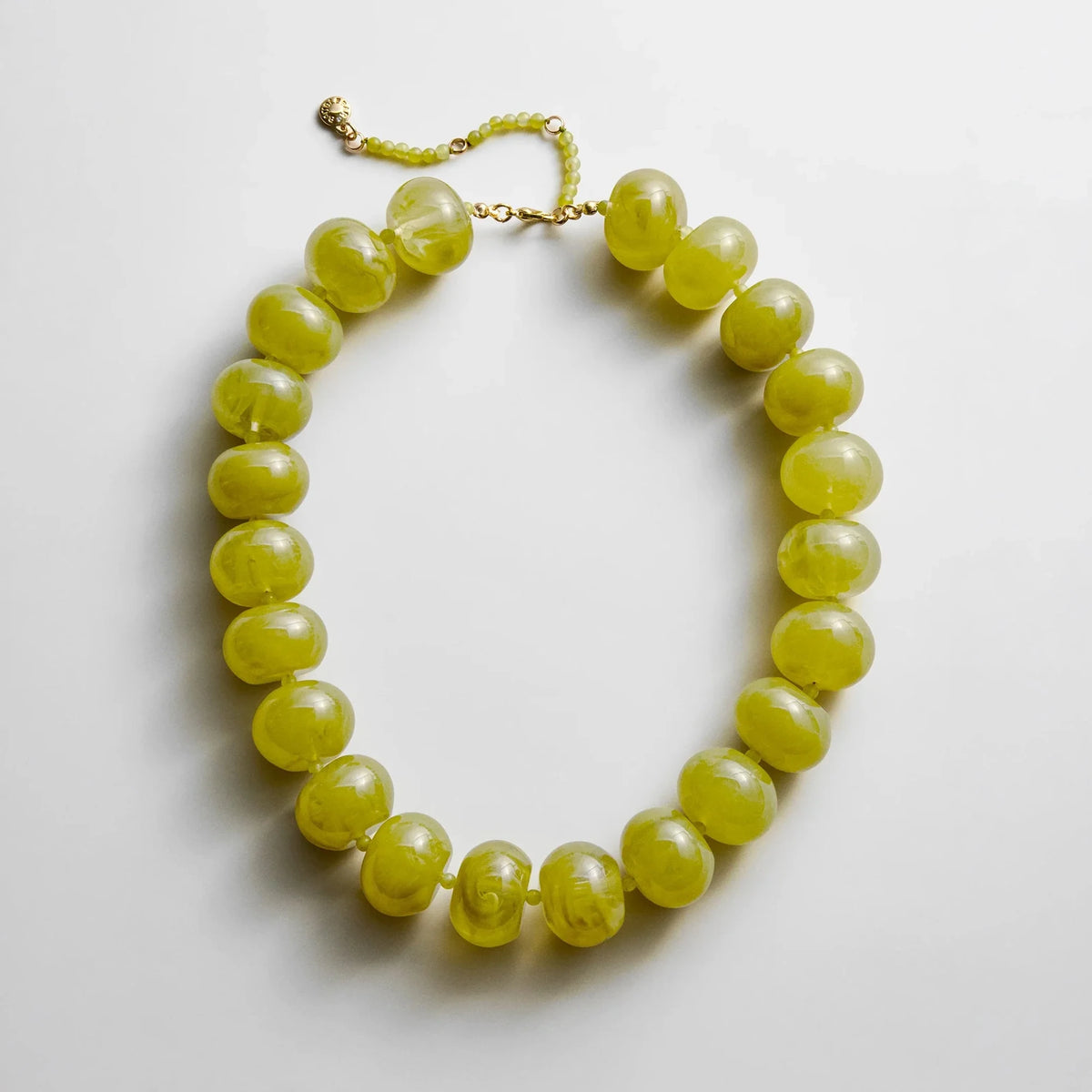 Olive Bead Statement Necklace