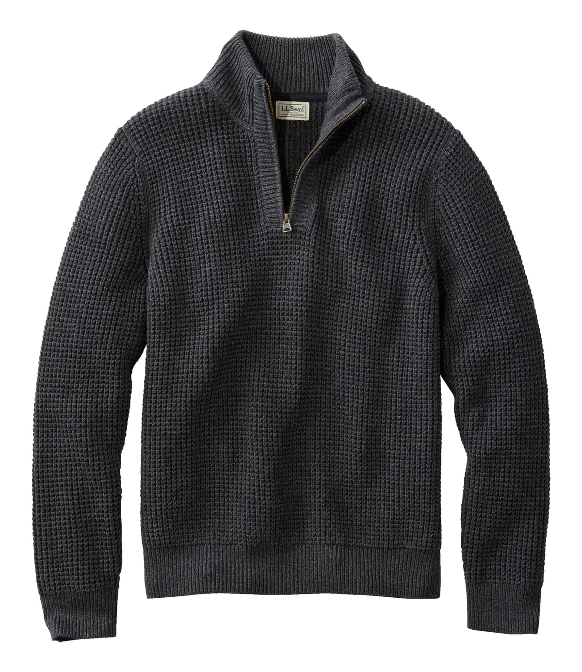 Men's Organic Cotton Waffle Quarter-Zip Sweater
