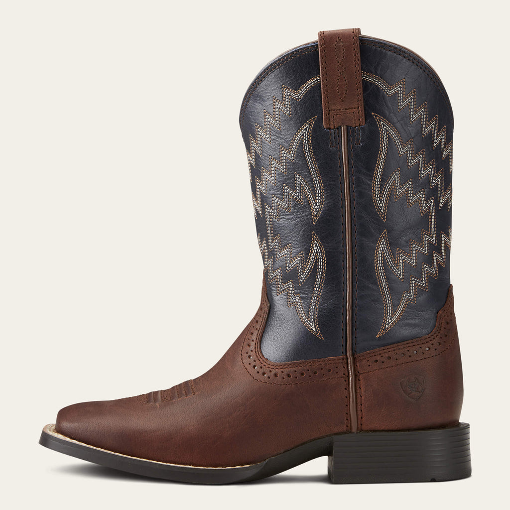 Kids' Leather Western Boots - Bear Black