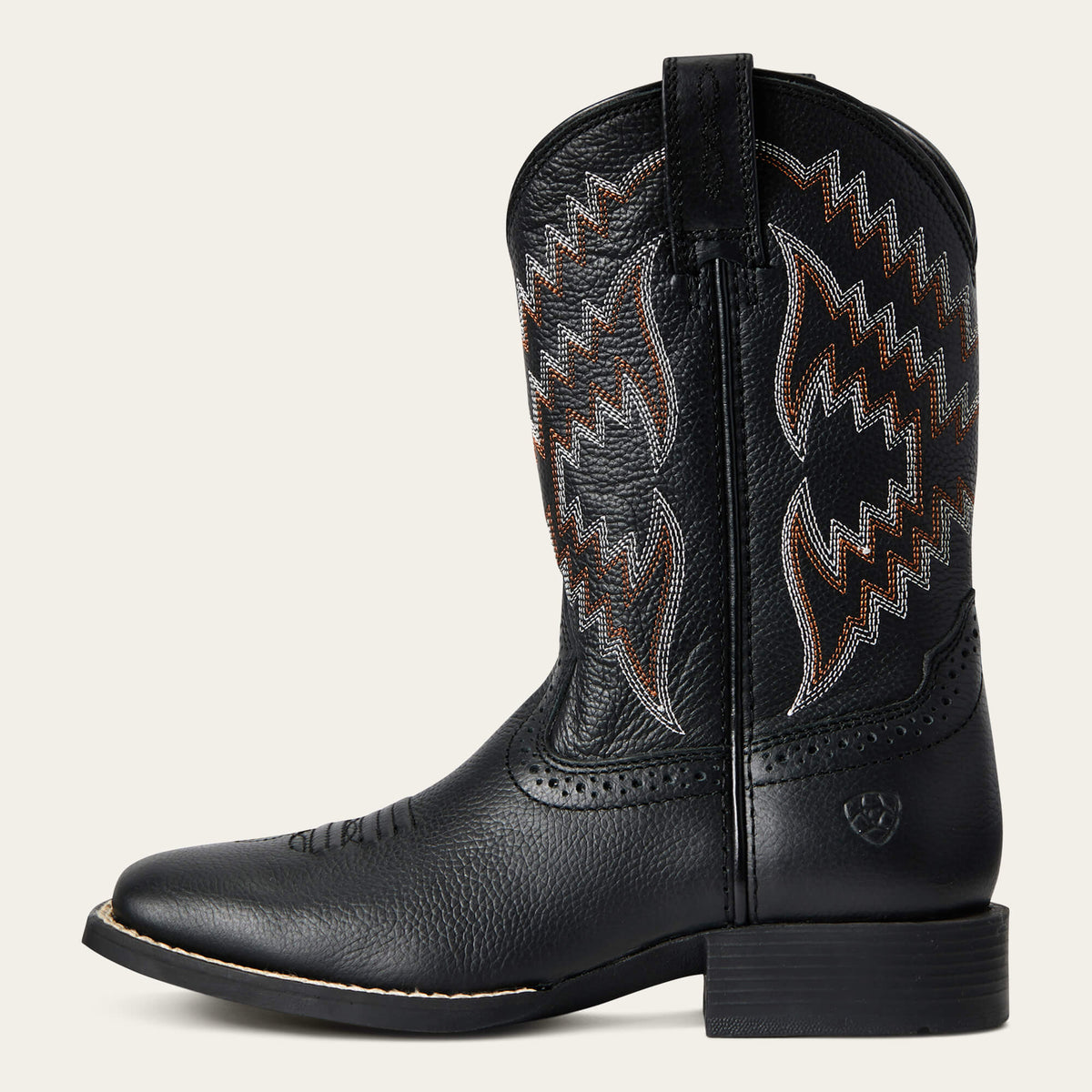 Kids' Leather Western Boots - Bear Black
