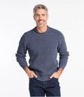 Men's Organic Cotton Waffle Knit Sweater - Indigo