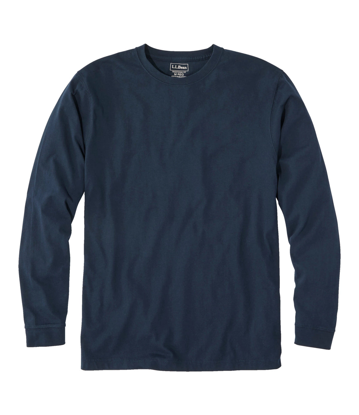Men's Long-Sleeve Cotton Crewneck T-Shirt - Black