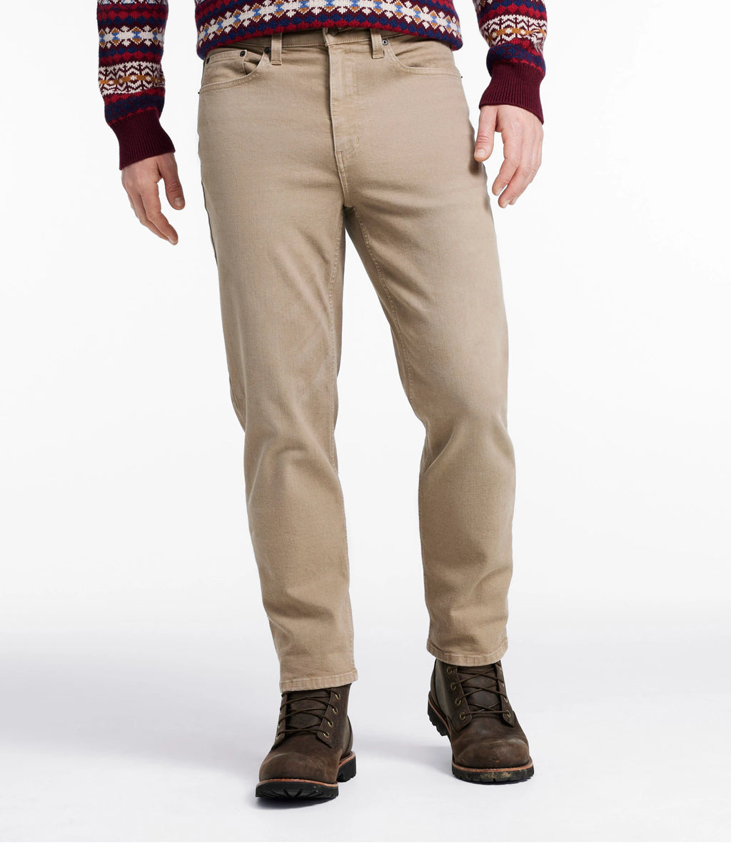 Men's Stretch Straight-Leg Jeans - Tan