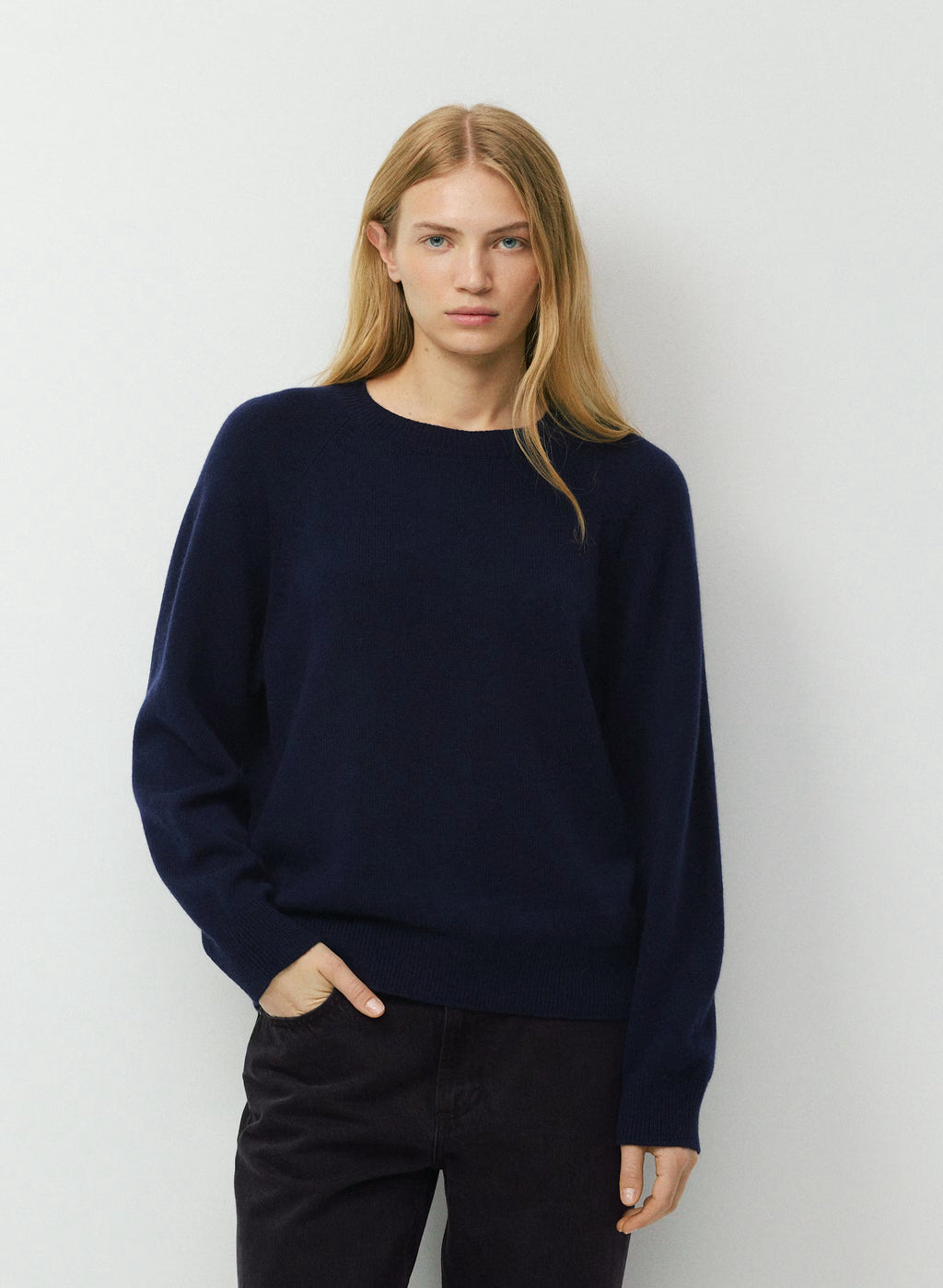 Wool Cashmere Raglan Sweater - Olive