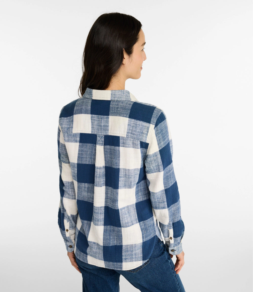 Women's Brushed Cotton Flannel Shirt - Natural
