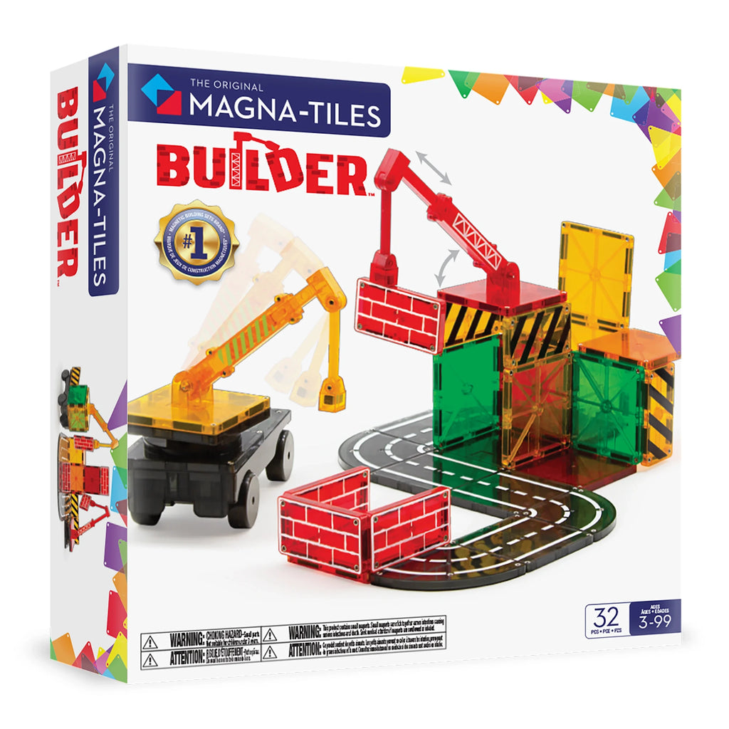 Construction Road Magnetic Building Set - 32 Pieces