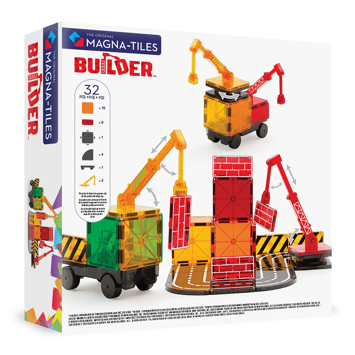 Construction Road Magnetic Building Set - 32 Pieces