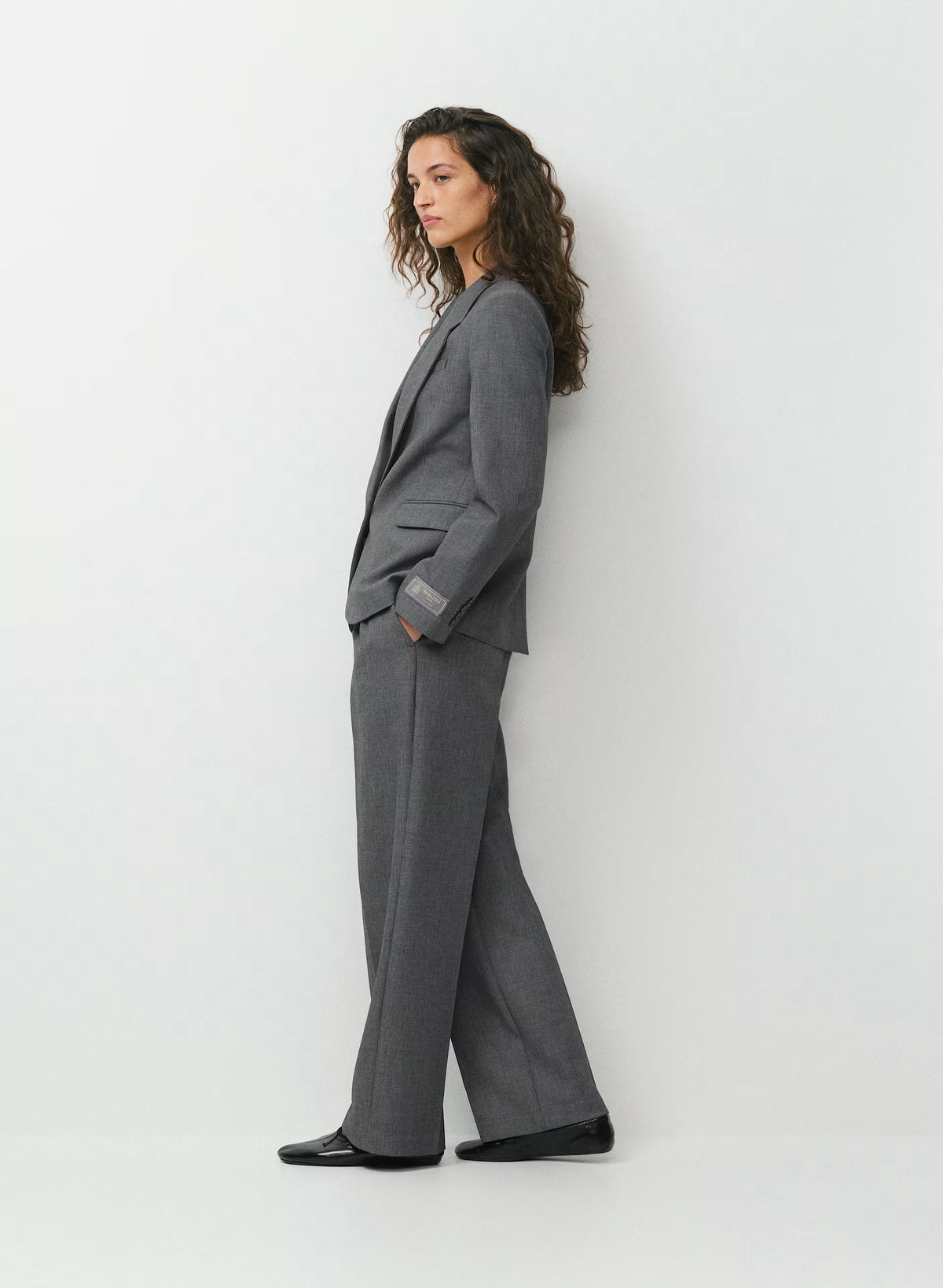 Single-Breasted Stretch Blazer - Check
