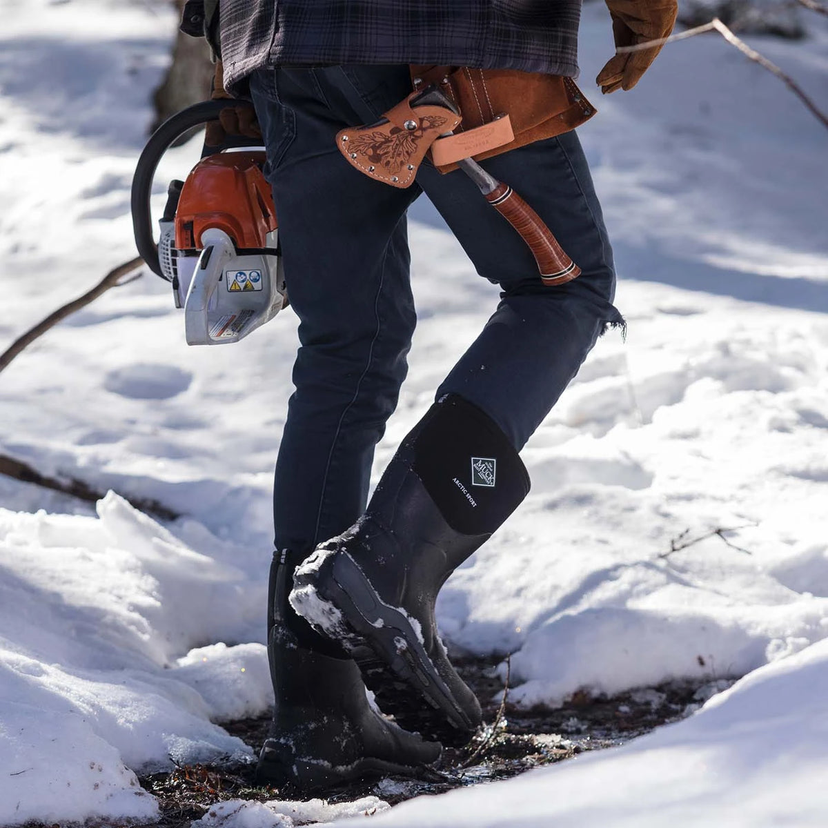 Men's Insulated Waterproof Mid Winter Boot - Black