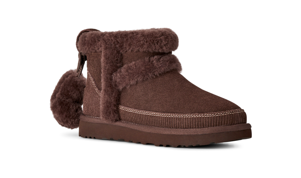 Women's Suede Mini Boot With Removable Charm