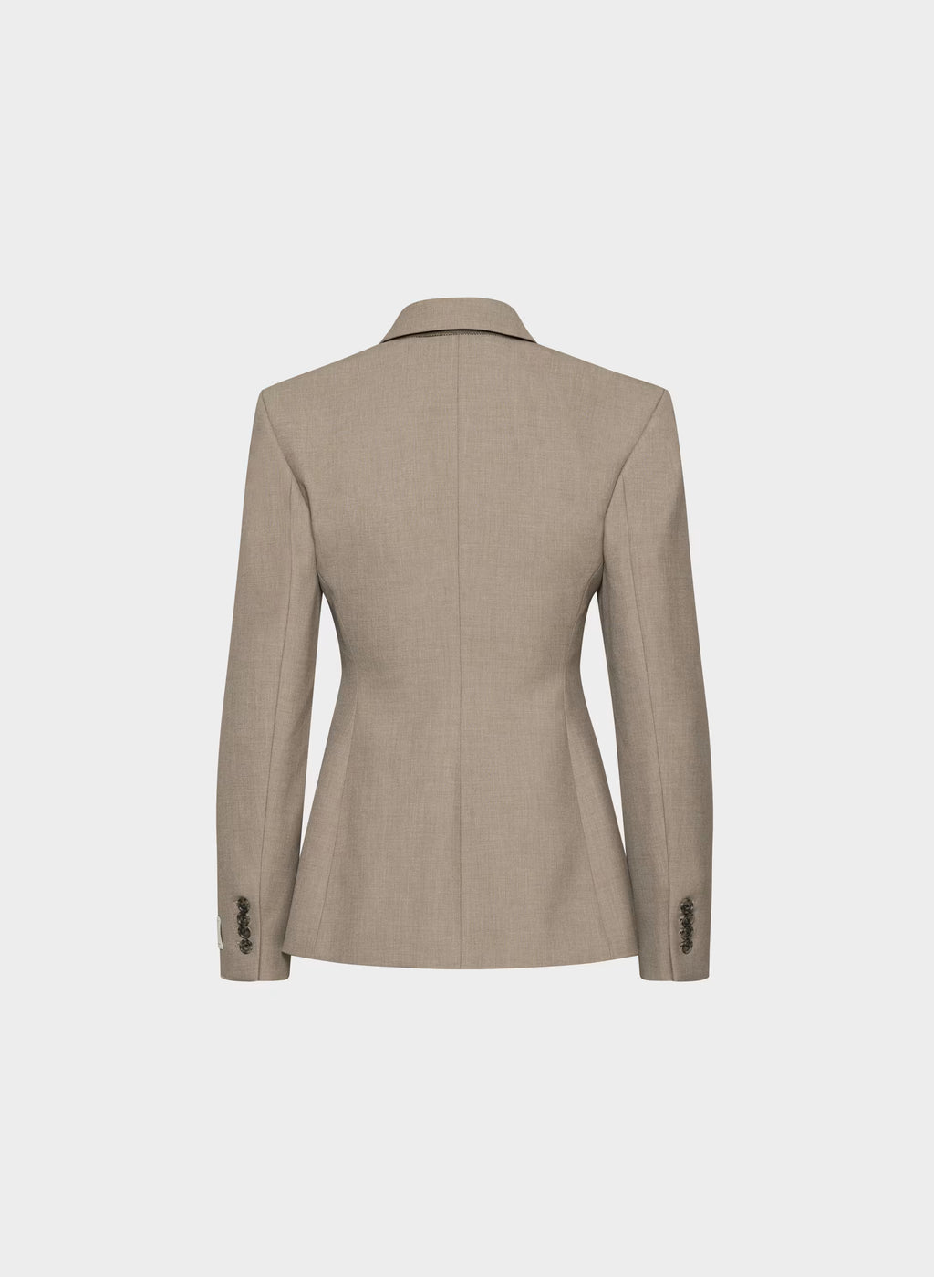 Single-Breasted Stretch Blazer - Brown Check