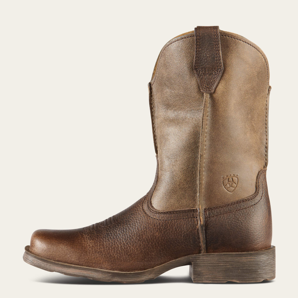 Kids' Leather Western Boot - Earth