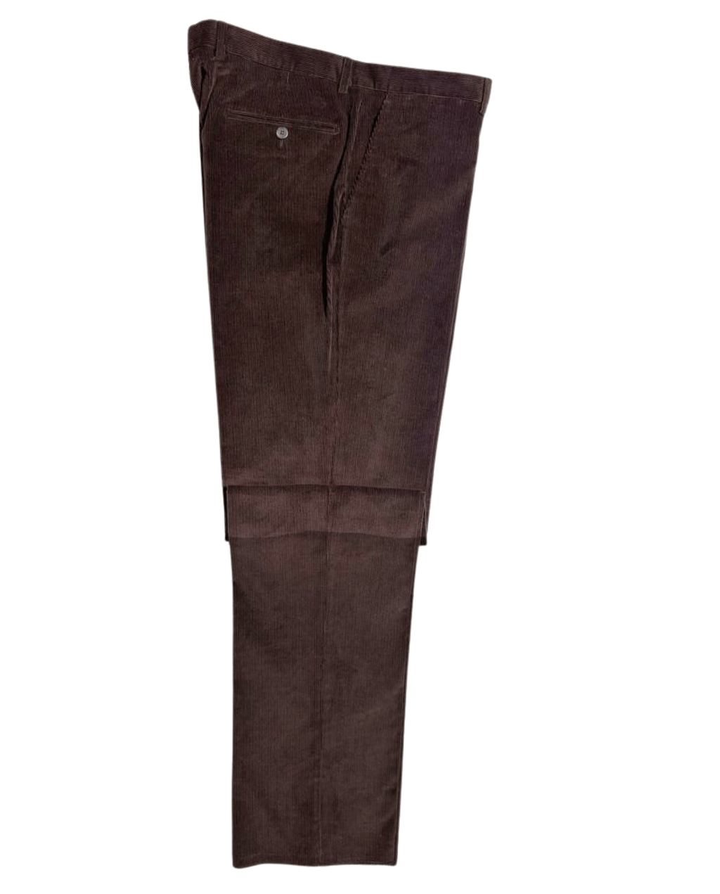Men's Brown Corduroy Notch Lapel Slim Fit 3-Button Cotton Suit
