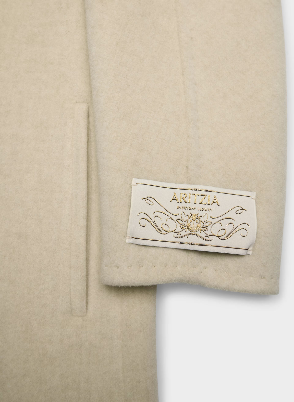 Double-Breasted Wool Cashmere Coat - Herringbone