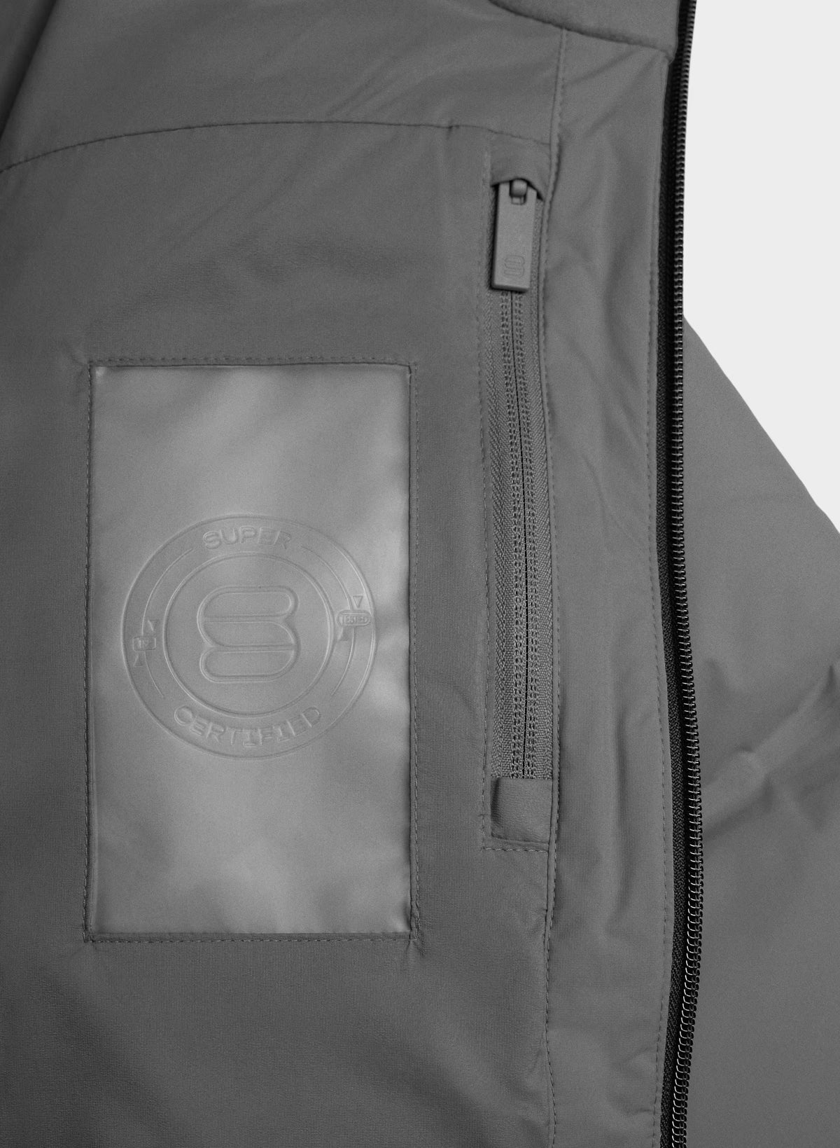 Waterproof Long Down Puffer Coat - Gray