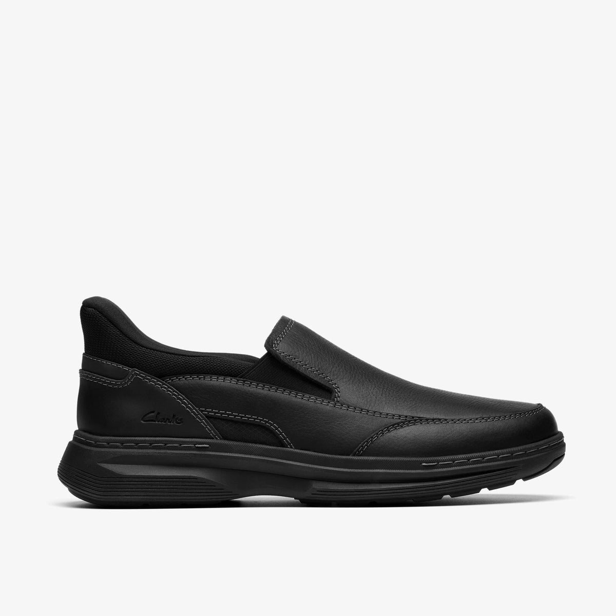 Men's Tumbled Leather Slip-On Shoe - Black