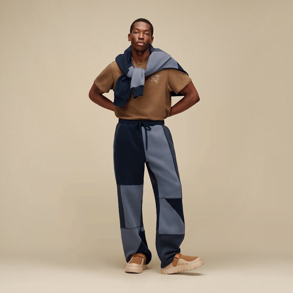 Men's Colorblock Straight-Leg Fleece Pants