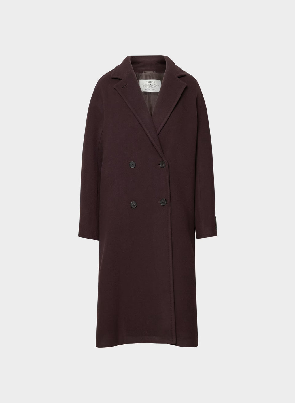 Double-Breasted Wool Cashmere Coat - Herringbone