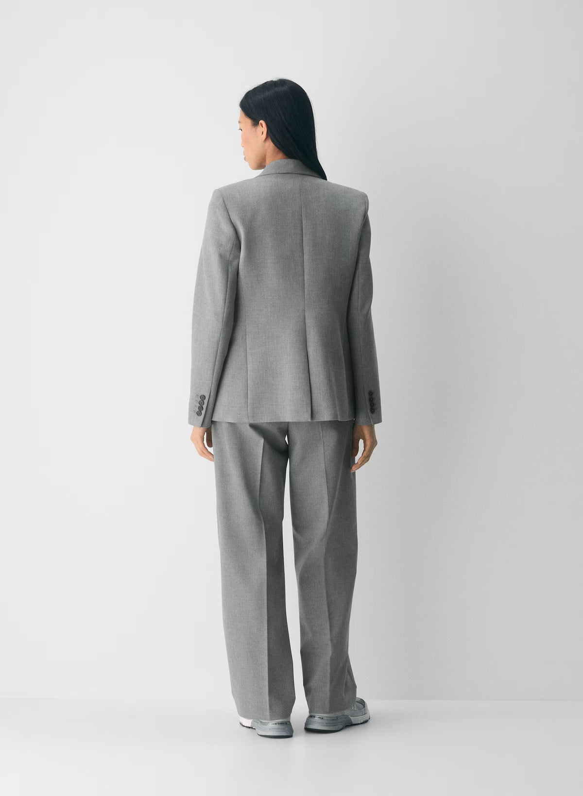 Single-Breasted Stretch Blazer - Check