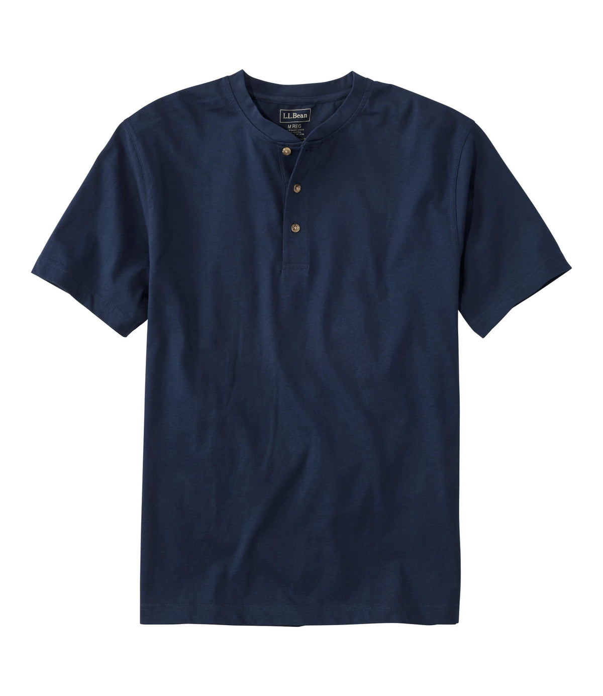 Men's Cotton Henley T-Shirt - Blue