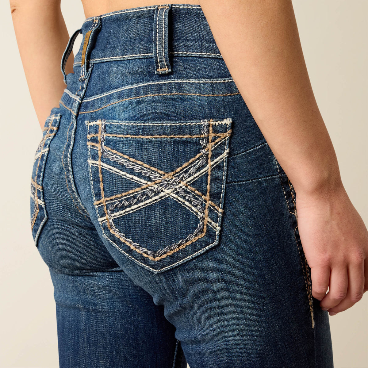 Women's Mid-Rise Stretch Bootcut Jeans - Blue