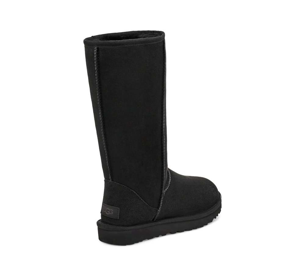 Women's Tall Sheepskin Boot - Black