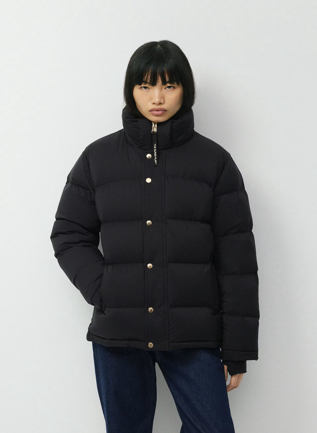 Long Down Puffer Jacket - Blue