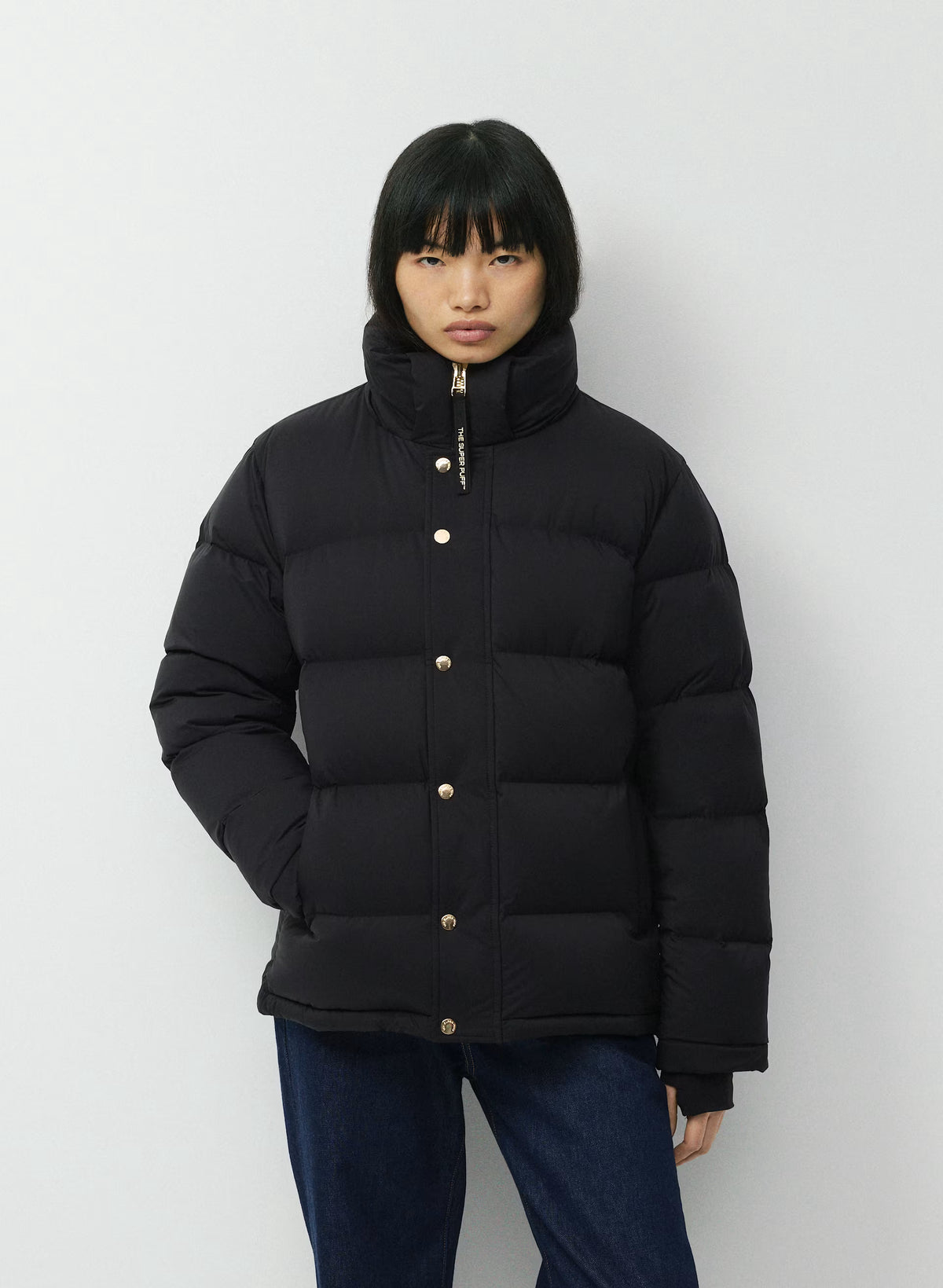 Long Down Puffer Jacket - Blue