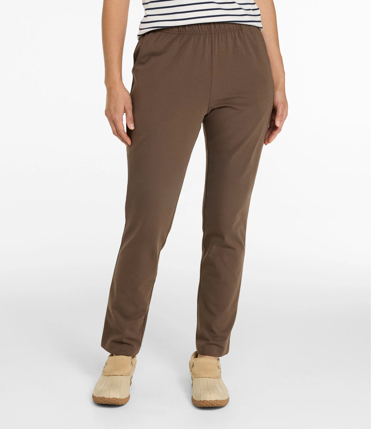 Women's High-Rise Stretch Tapered Pants - Taupe