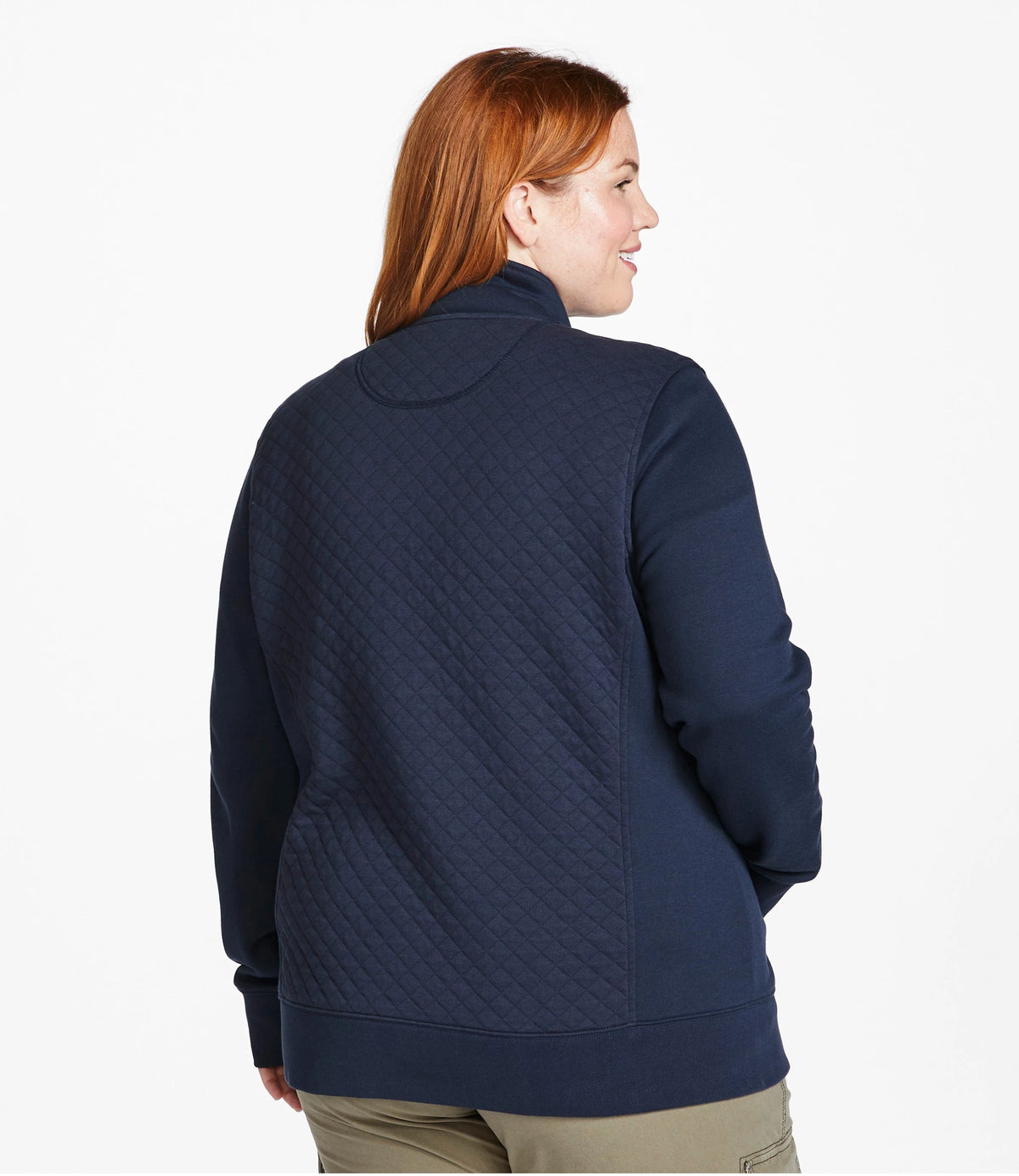 Women's Quilted Full-Zip Sweatshirt - Sea Green