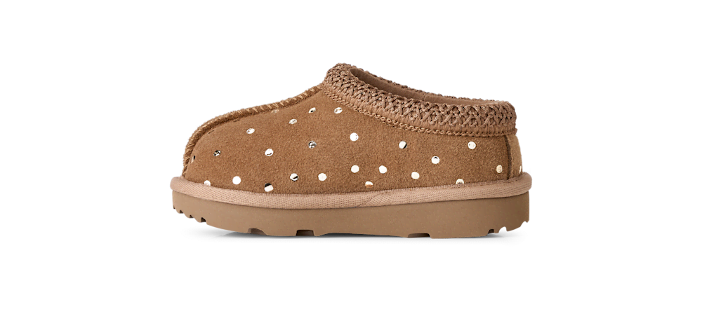 Toddler Metallic Dot Suede Mule - Black