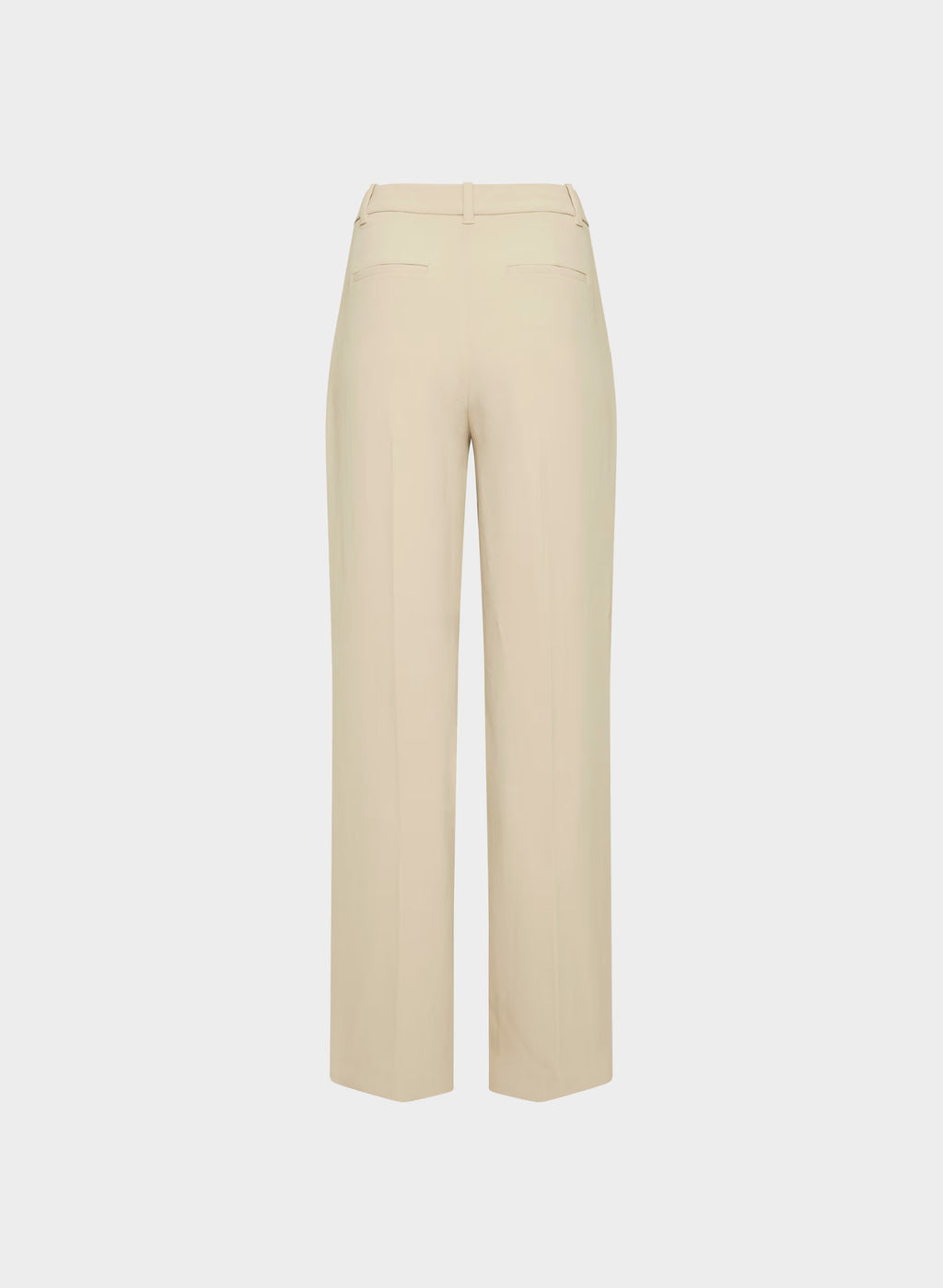 High-Rise Wide-Leg Crepe Trousers - Sand