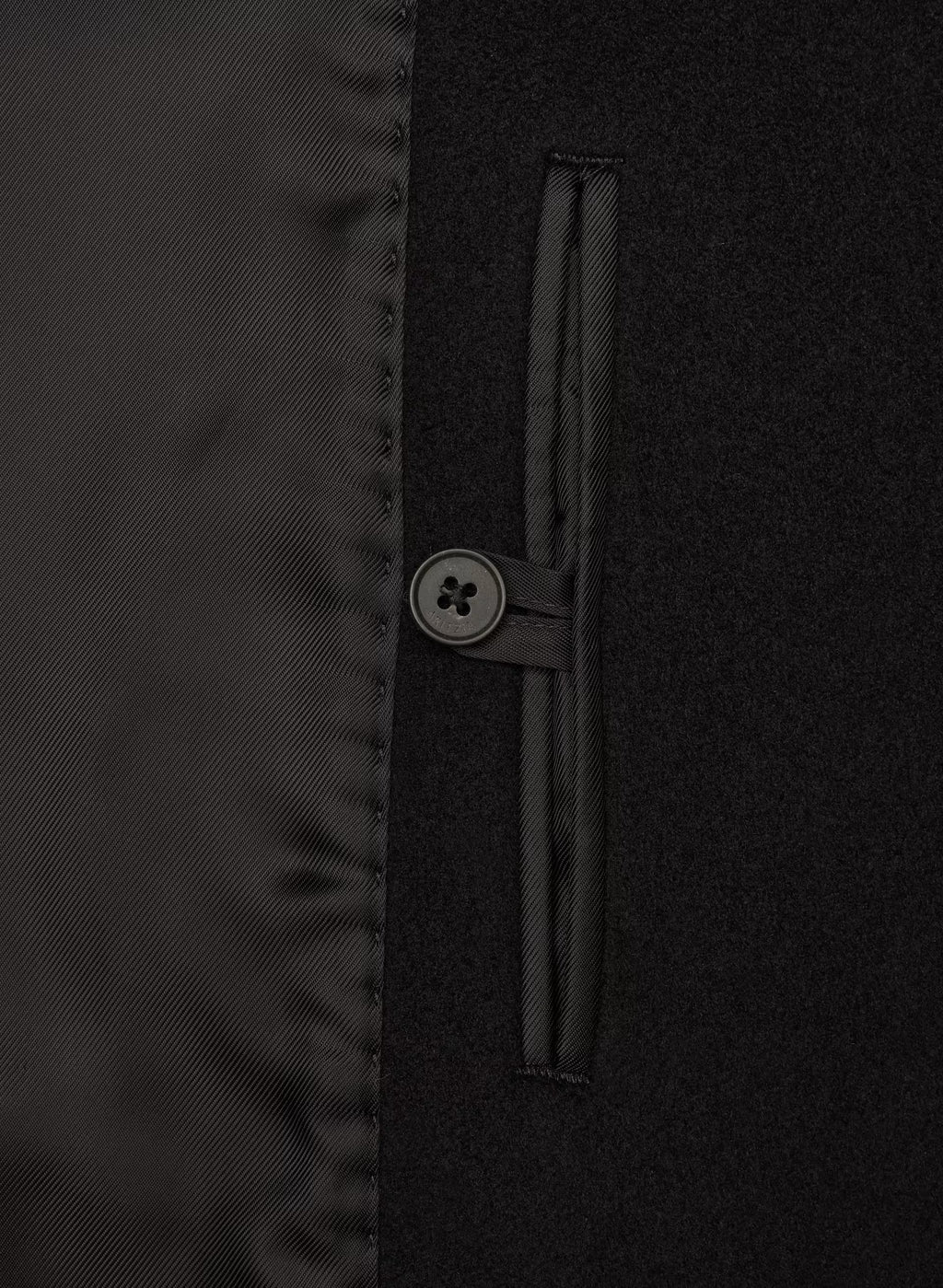 Double-Breasted Wool Cashmere Coat - Herringbone