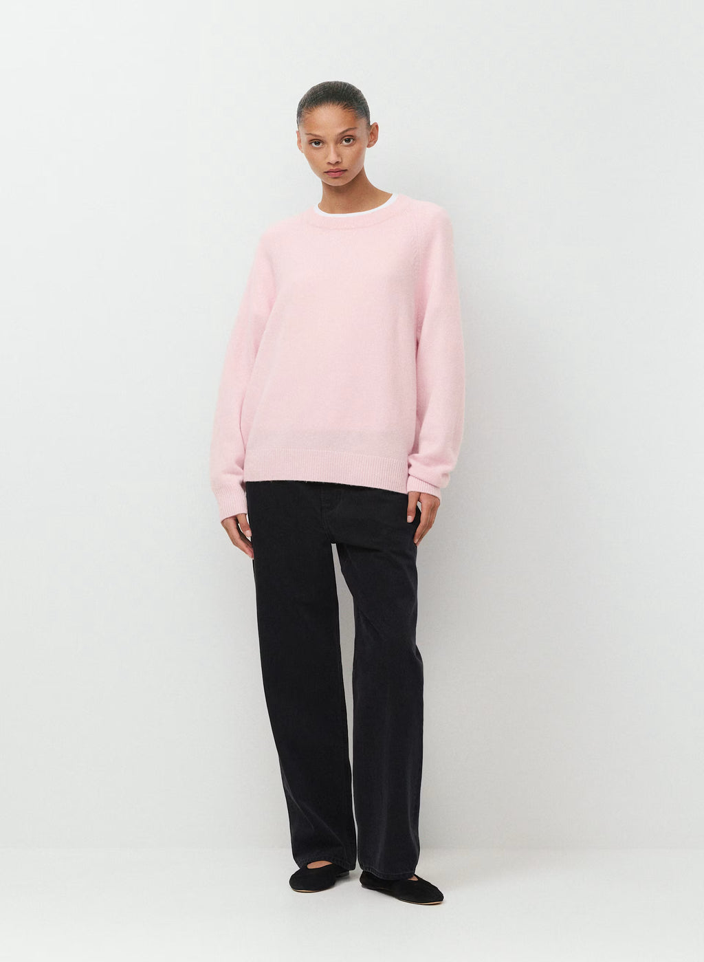 Wool Cashmere Raglan Sweater - Olive