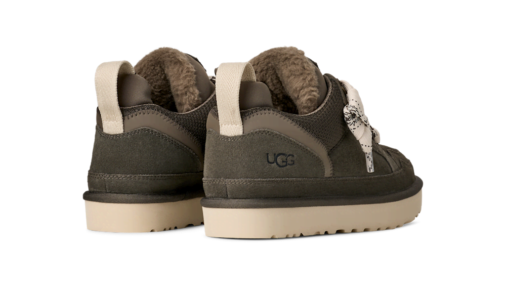 Women's Suede Mesh Lace-Up Sneaker - Black