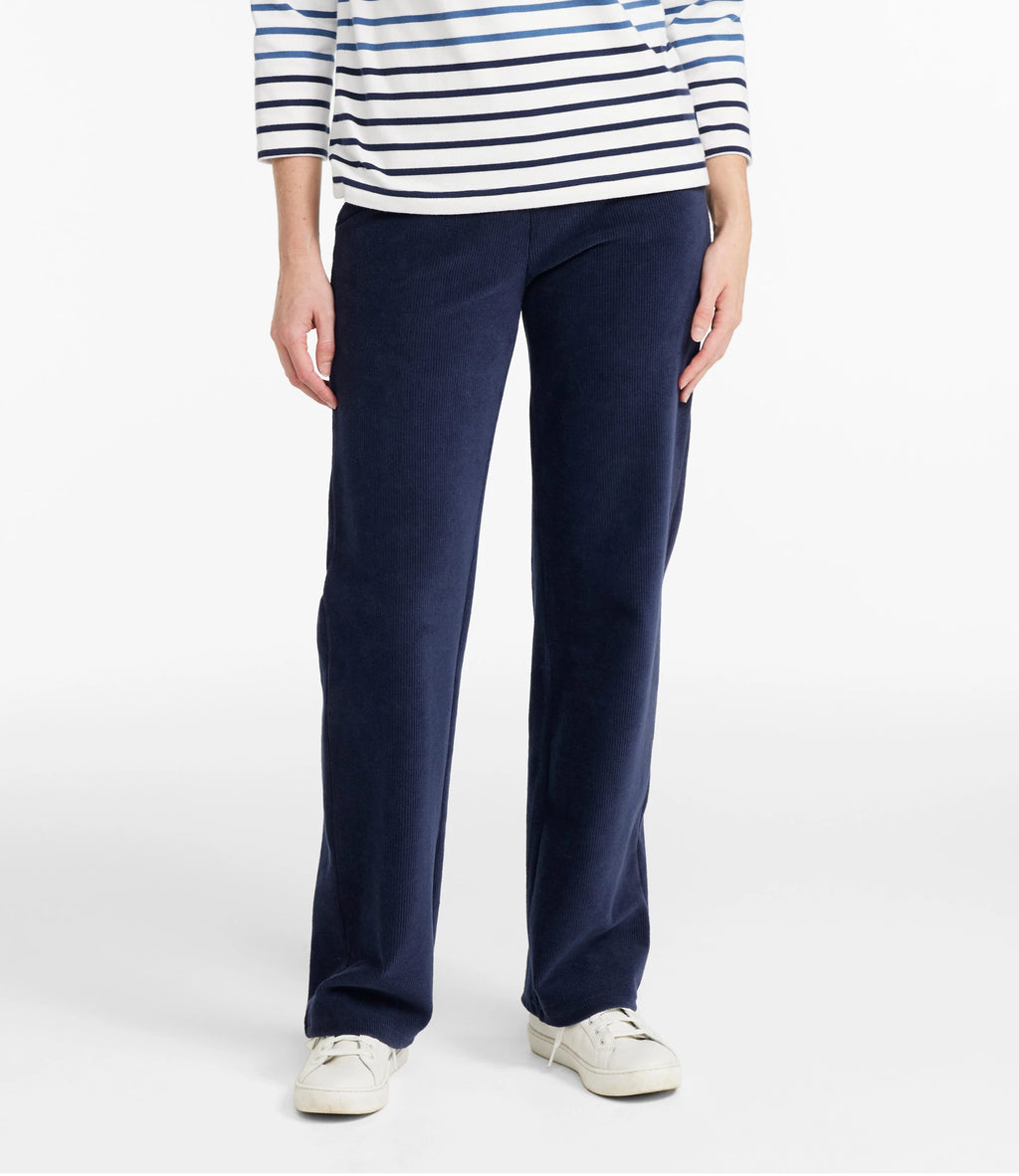 Women's Stretch Corduroy Straight-Leg Pants - Khaki