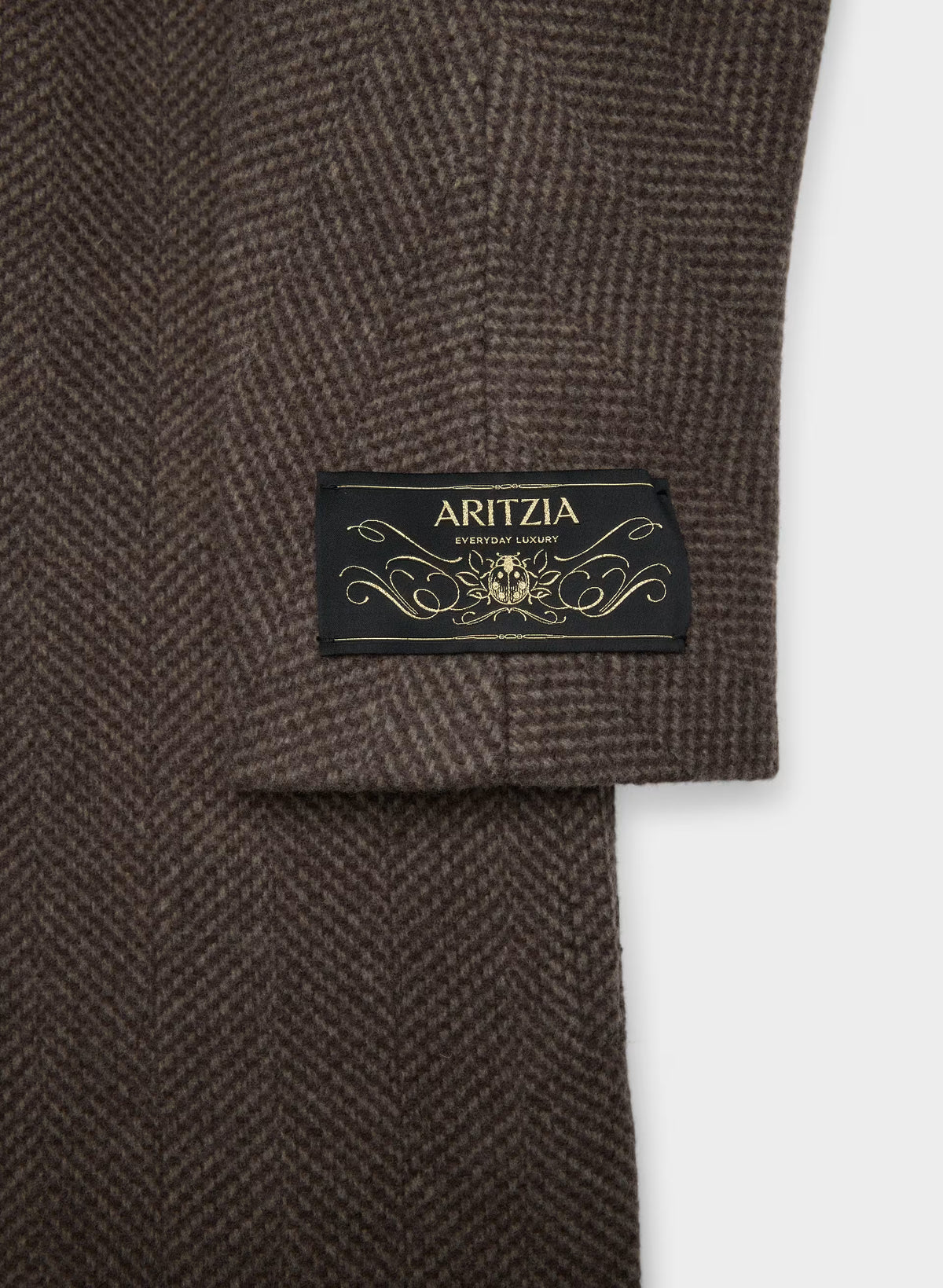 Double-Breasted Wool Cashmere Coat - Herringbone