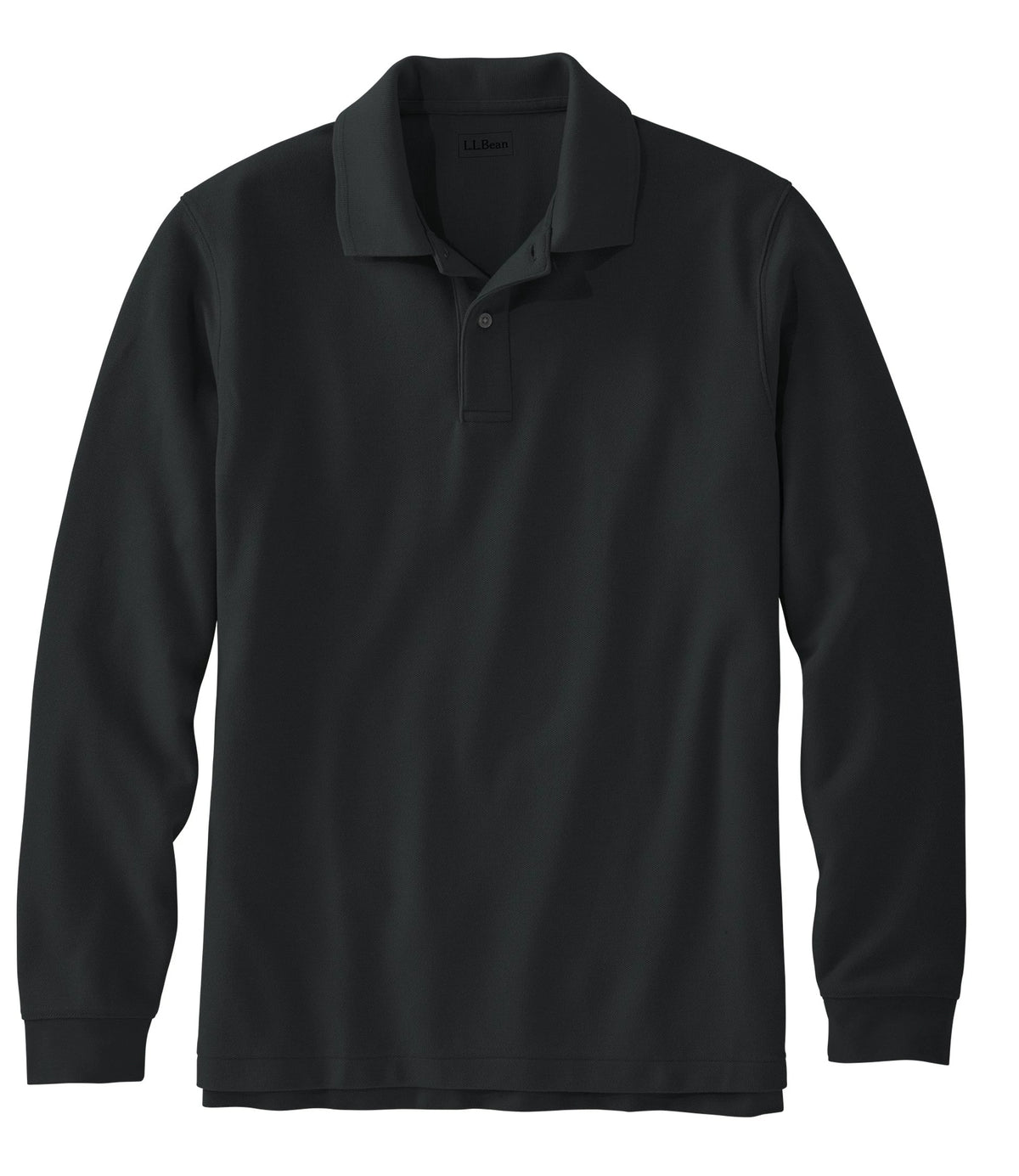 Men's Long-Sleeve Cotton Pique Polo - Lavender