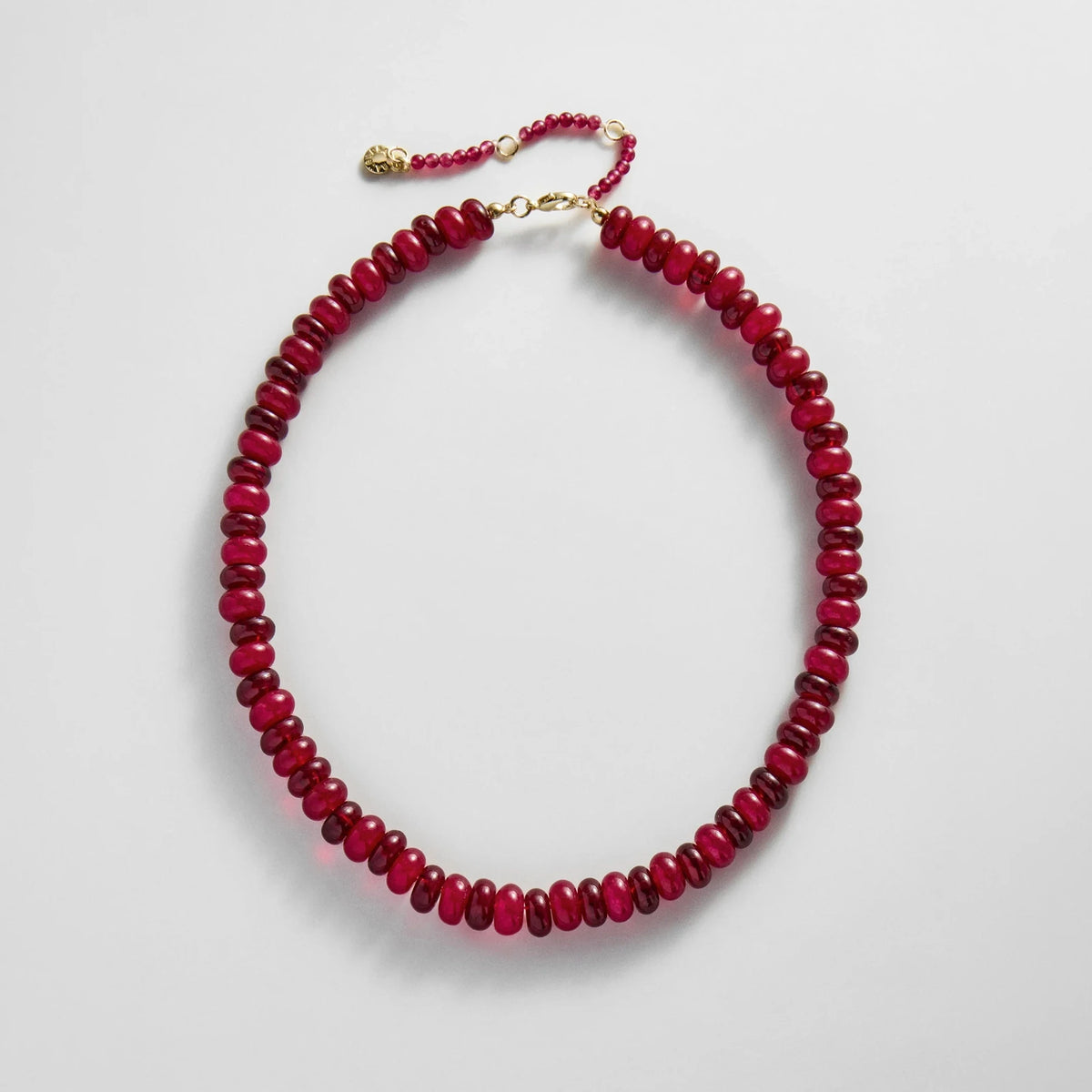 Two-Tone Red Jasper Beaded Necklace