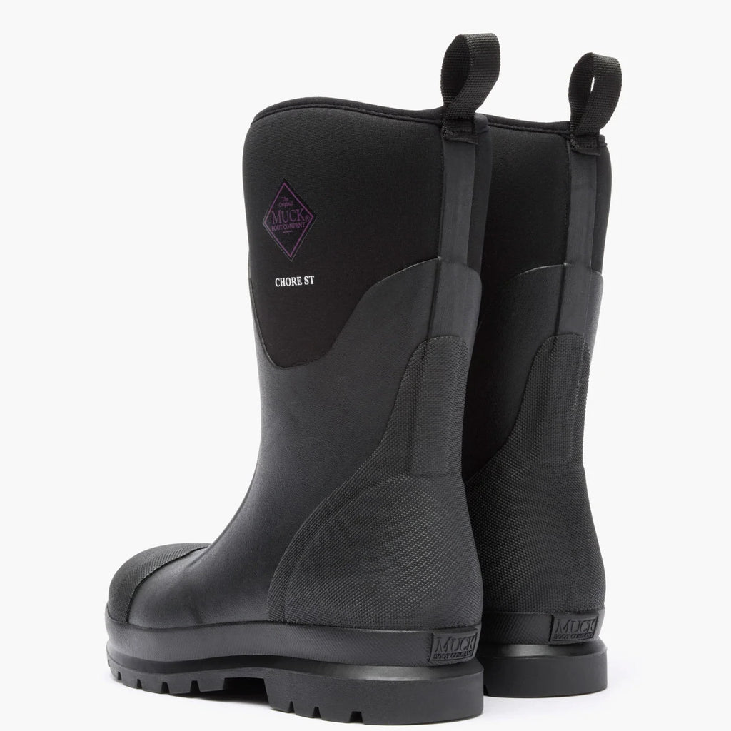 Women's Waterproof Steel Toe Mid Work Boot - Black