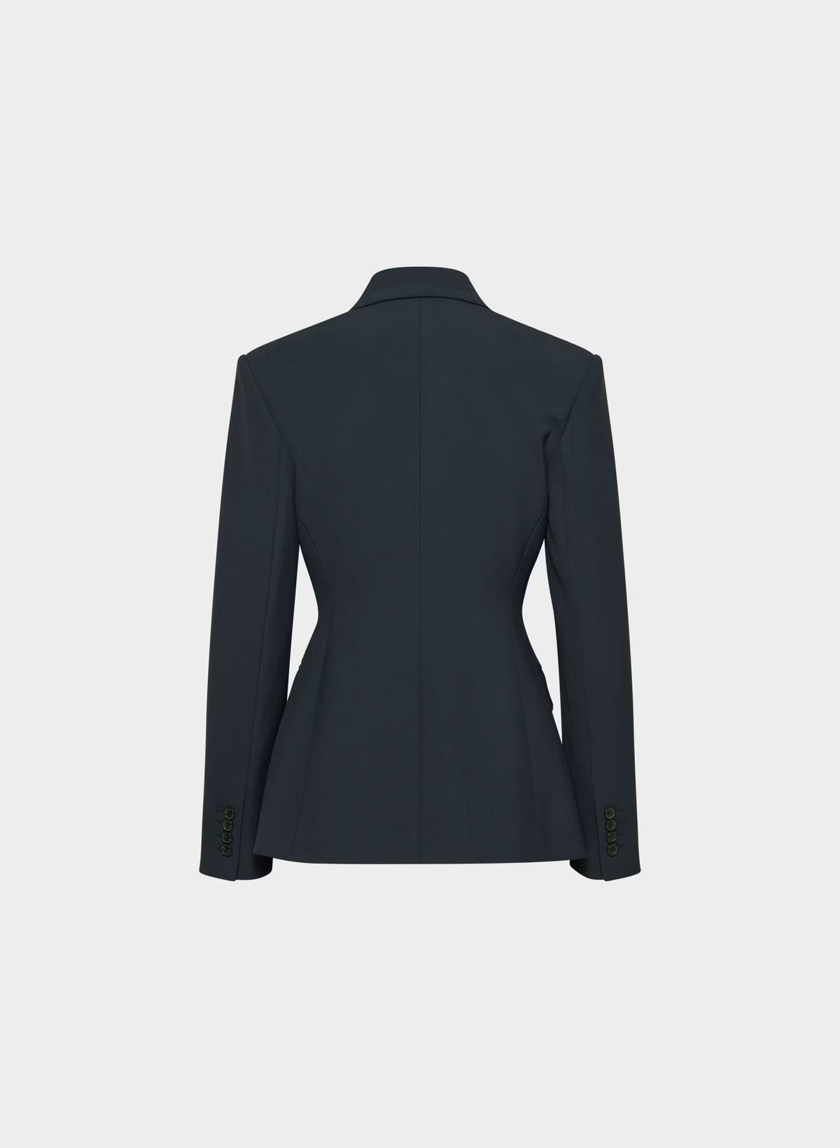 Single-Breasted Stretch Blazer - Brown Check