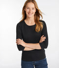 Women's Pima Cotton Jewel Neck T-Shirt - Black