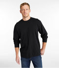 Men's Long-Sleeve Cotton Crewneck T-Shirt - Black