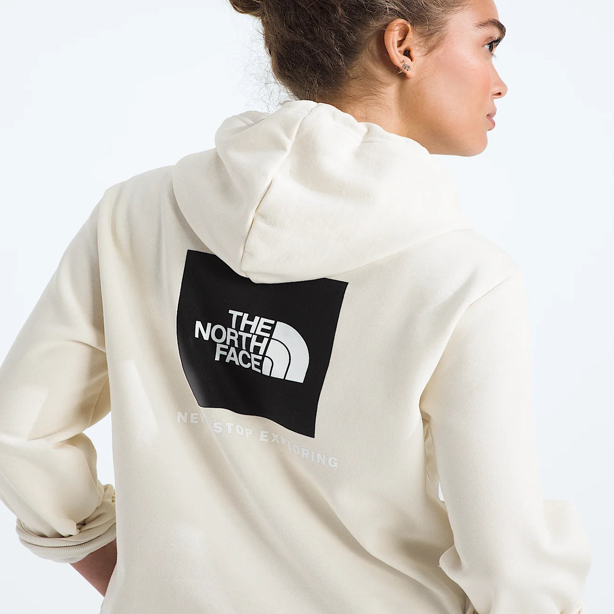 Women's Regular Fit Graphic Hoodie - Cream