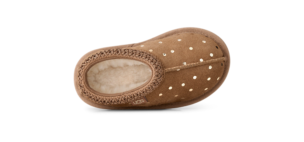 Toddler Metallic Dot Suede Mule - Black